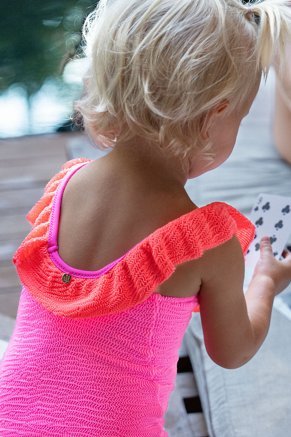 Pink Neon Ginger Badeanzug Girls