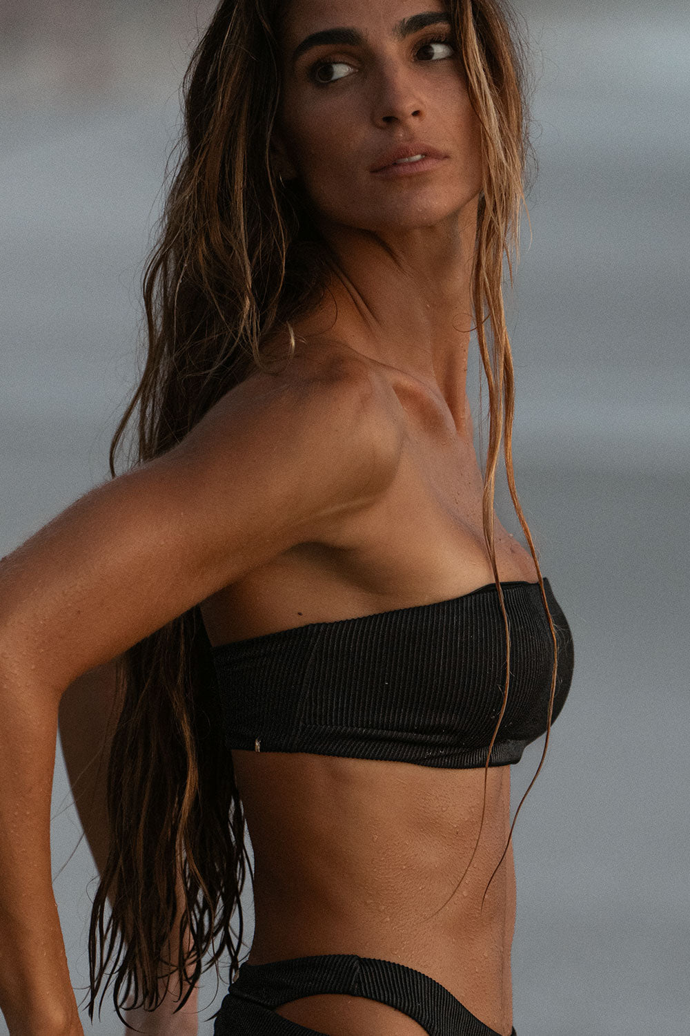 Black Bandeau Top