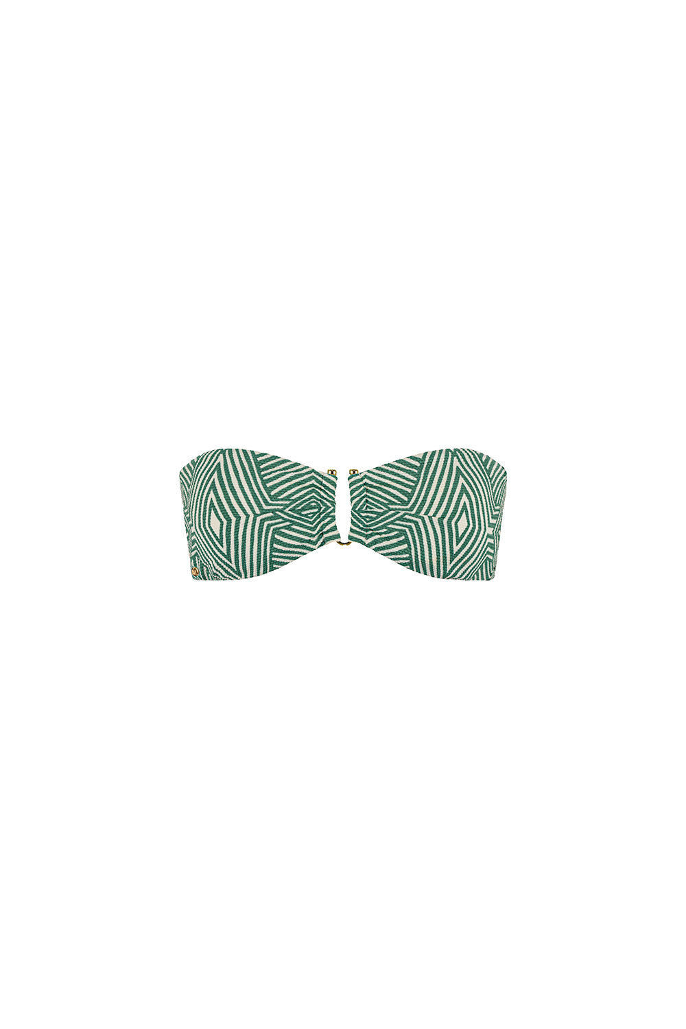 Green Botanical Bandeau Top