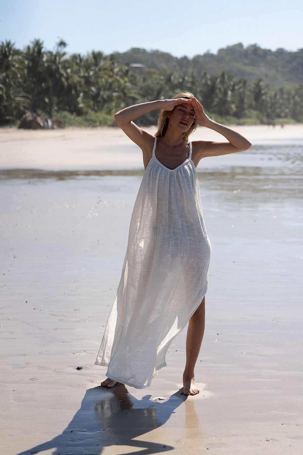 Linen Flow Dress Coconut