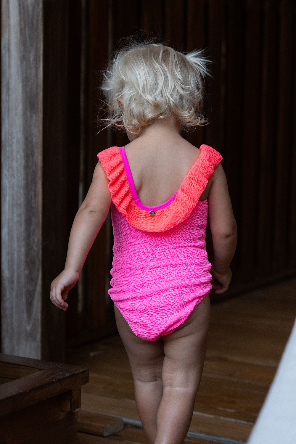 Pink Neon Ginger Badeanzug Girls