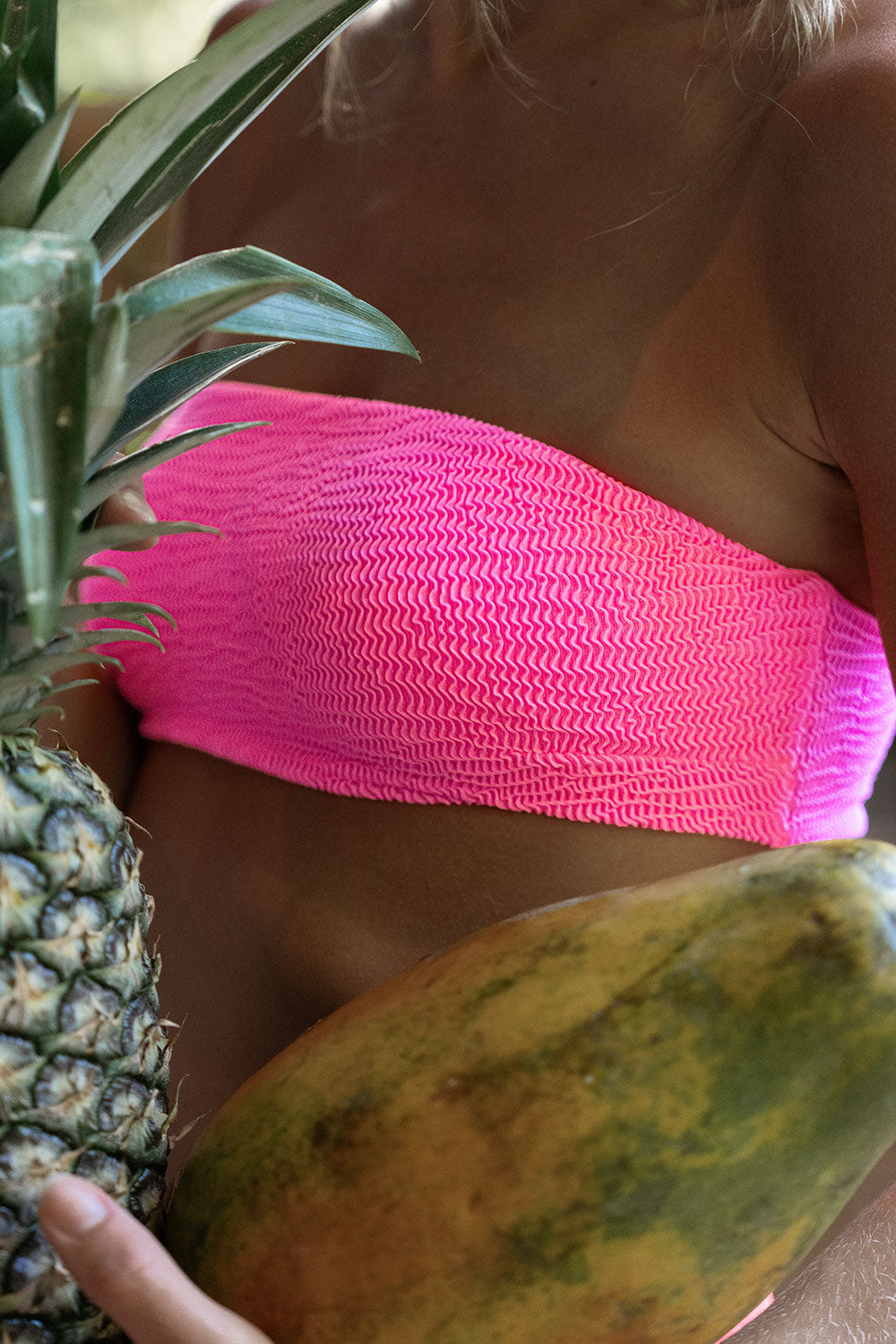 Pink Neon Ginger Bandeau Top
