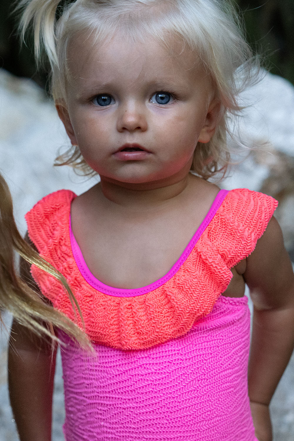 Pink Neon Ginger Badeanzug Girls