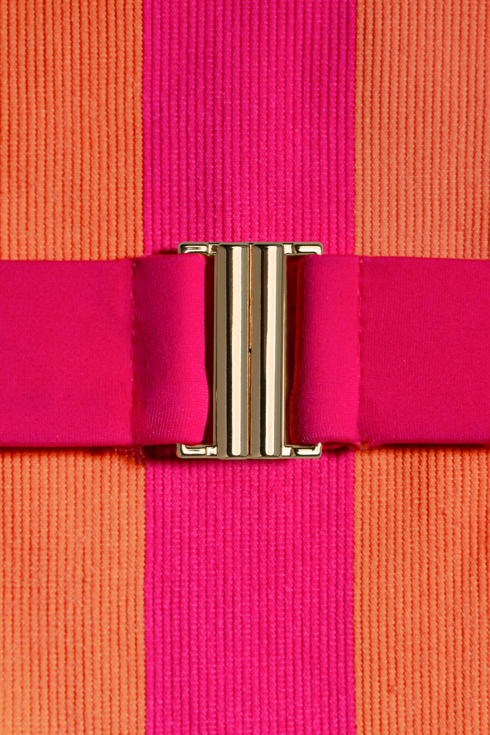 Stoff Detail Schnalle Pink Orange gestreift goldene Schnalle