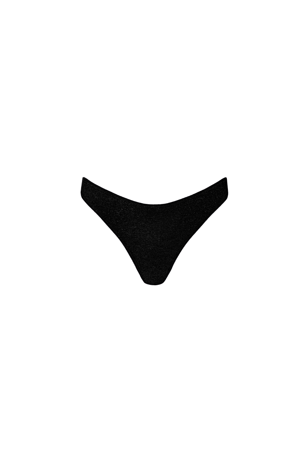 Schwarze Bikini Hose aus samtartigem Strukturstoff mit knapper Bedeckung