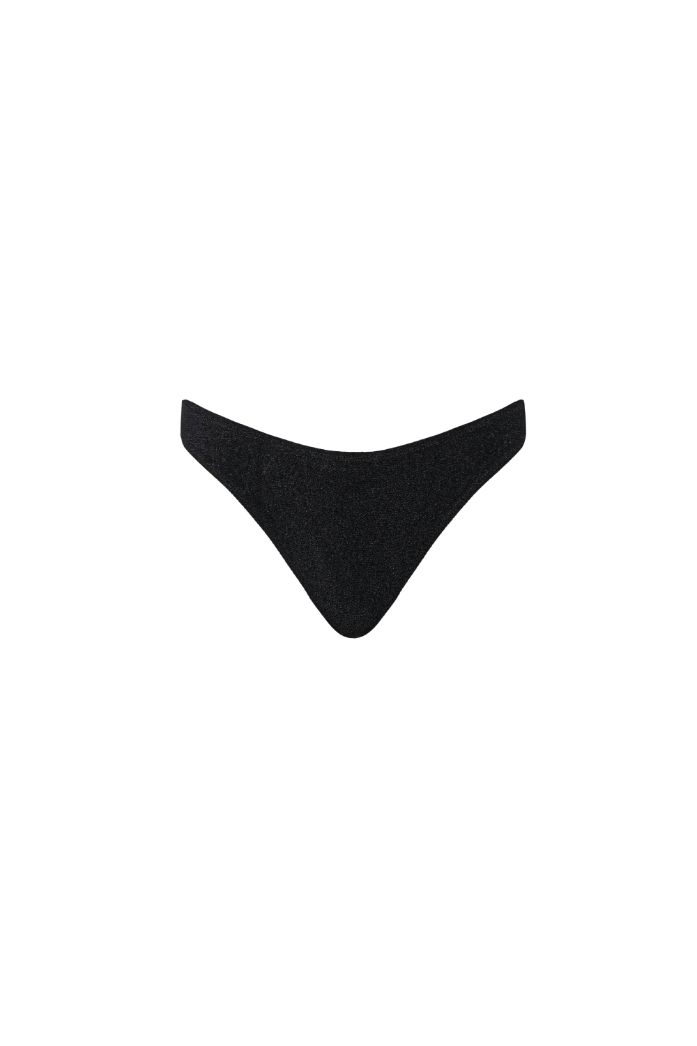 Schwarze Bikini Hose aus samtartigem Strukturstoff mit vollständiger Bedeckung