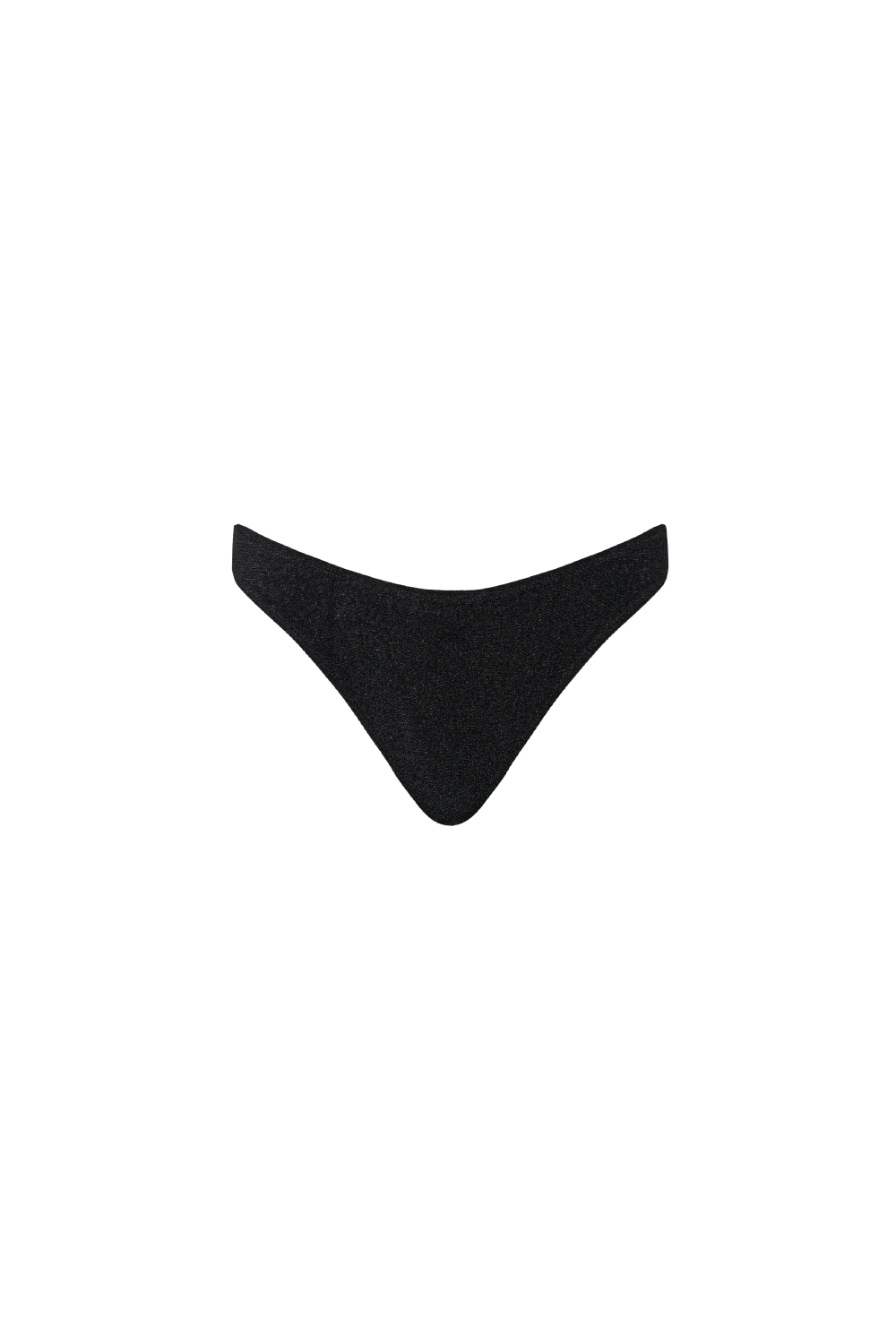 Schwarze Bikini Hose aus samtartigem Strukturstoff mit mittlerer Bedeckung