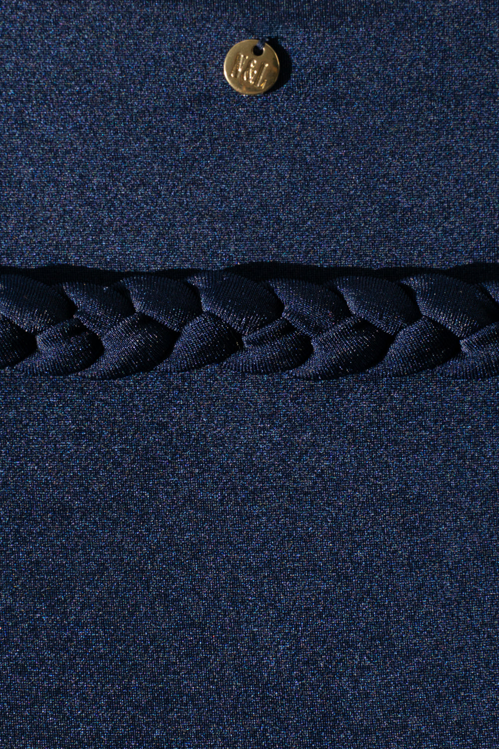 Shiny Baia Blu Braided Medium Coverage Hose
