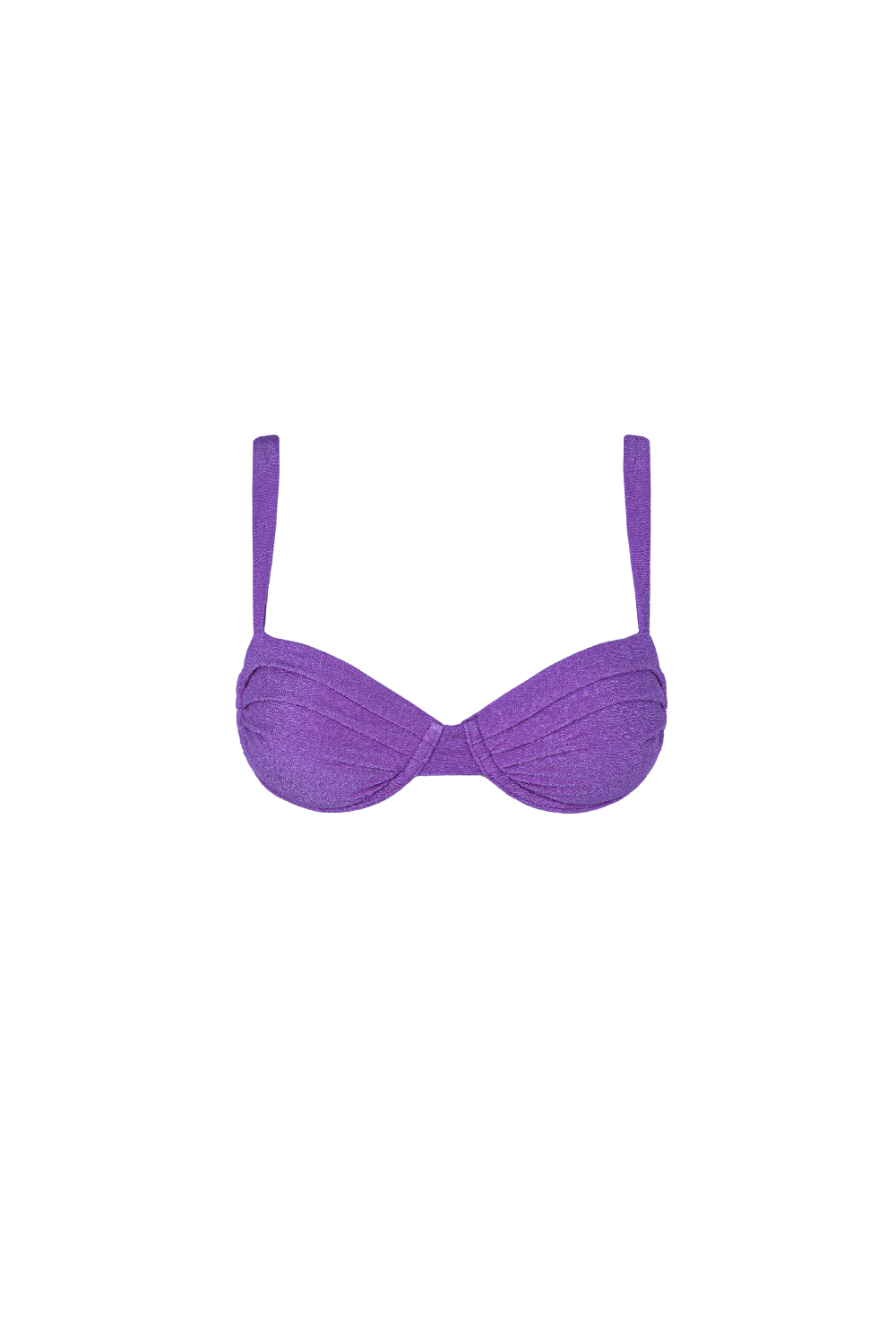 Lilanes Bra Bikini Top aus samtartigem Strukturstoff 